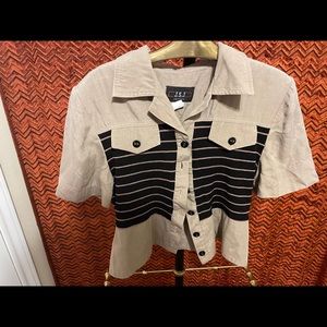 Vintage 90’s Button Down Crop  Top
